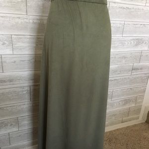 A-line ultra-suede skirt